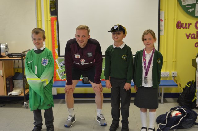 England & GB Blind goalkeeper Dylan Malpas inspires youngsters in GO GOLD roadshow