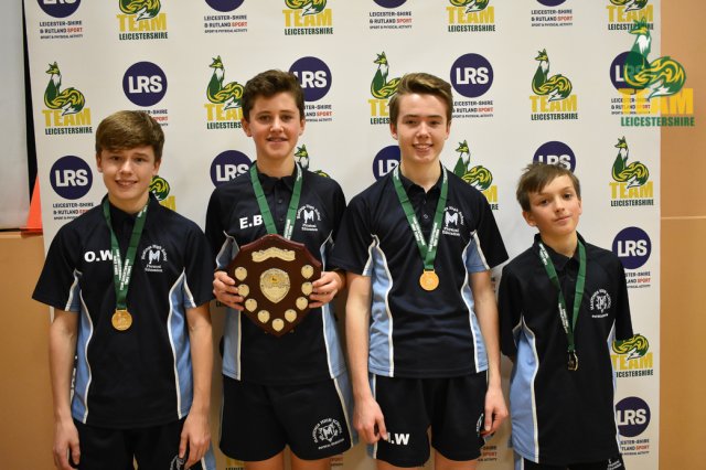 Hastings High School win back to back Team Leicestershire table tennis titles!