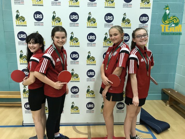 Market Bosworth U13 Girls Progress to Table Tennis Nationals!