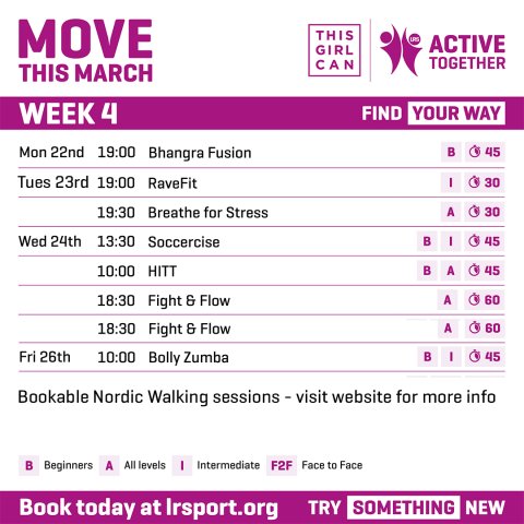 It's already week 4 of our 'Move This March' campaign - get the latest updates here