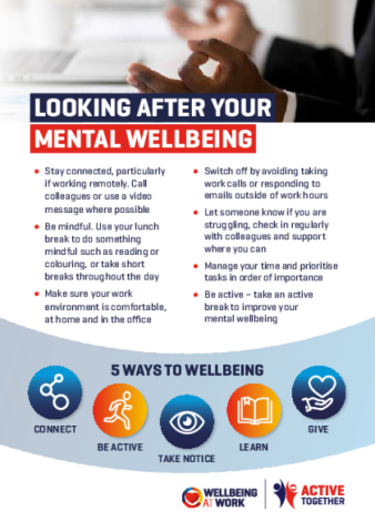 Mental Health at Work A5 Leaflet