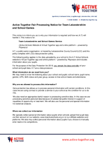 Active Together Fair Processing Notice