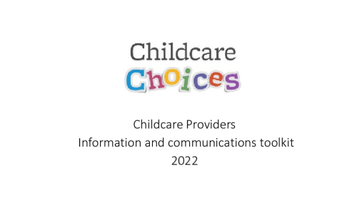 Childcare Providers Information and communications toolkit 2022