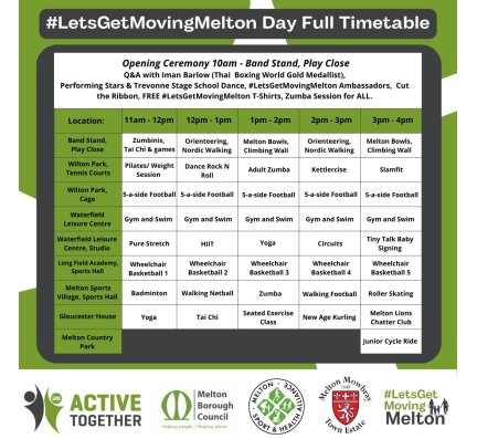 Let's Get Moving Melton Day is only just over a week away!