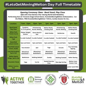 Let's Get Moving Melton Day is only just over a week away!