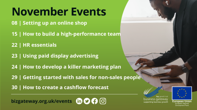Upcoming Winter Events from the Business Gateway Growth Hub