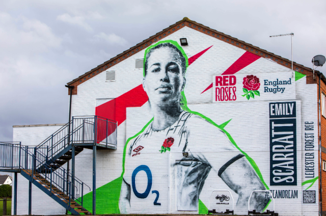 Emily Scarratt MBE immortalised with mural in Leicester