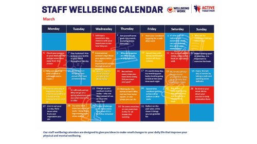 March 2023 - Wellbeing at Work Calendar