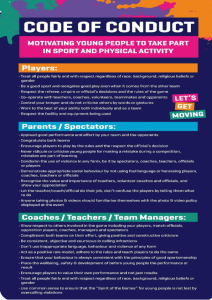 School Games & Team Leicestershire Code of Conduct 23 24
