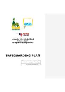 School Sport Safeguarding Plan