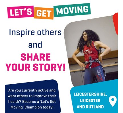 Call for ‘Let’s Get Moving Champions’ who can inspire others to get active