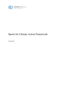 United Nations Sports for Climate Action Framework