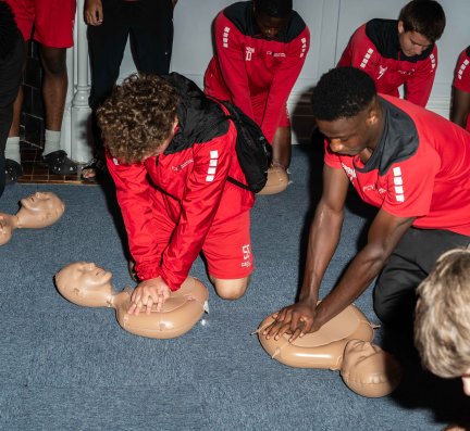 Leicestershire based football Academy create a Heartsafe community for all with support local heart charity JHMT