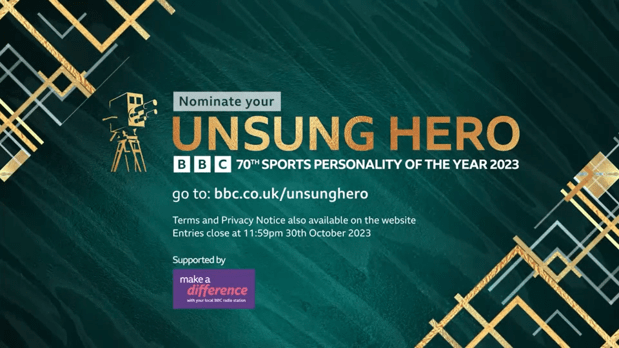 BBC Sports Personality of the Year Unsung Hero 2023 - Nominate today!