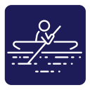 Canal and River Trust - Waterways Wellbeing - Canoeing Icon